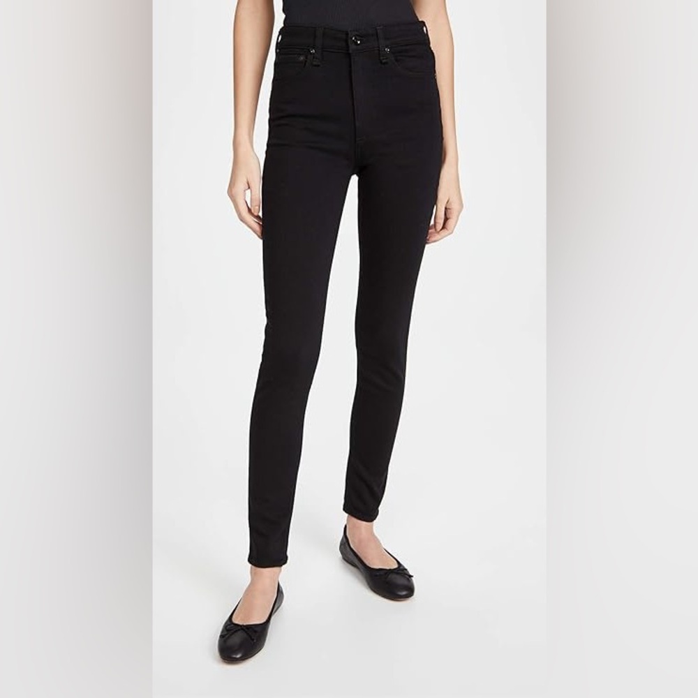 LN WOMEN’S RAG & BONE HIGH RISE SKINNY JEANS. MID-WEIGHT, SUPER STRETCH, ANKLE L